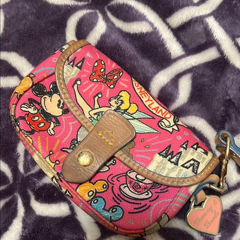 Disneyland Pink and Brown Wristlet